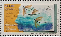 C 4026 Brazil Stamp Beneficial Insects Dragonfly Mercosul 2021 - Neufs