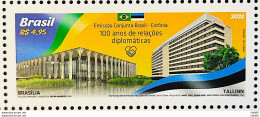 C 4024 Brazil Stamp Joint Issue 100 Years Of Diplomatics Relations Brazil Estonia 2021 - Neufs