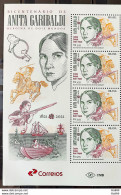 C 4003 200 Years Of The Birth Of Anita Garibaldi, Horse, Weapon 2021 With Vignette And 4 Stamps - Unused Stamps