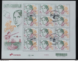 C 4003 200 Years Of The Birth Of Anita Garibaldi, Horse, Weapon 2021 Sheet CBC BSB - Unused Stamps