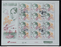 C 4003 200 Years Of The Birth Of Anita Garibaldi, Horse, Weapon 2021 Sheet CBC BSB - Neufs