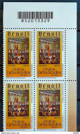 C 4002 Brazil Stamp 200 Years Of Independence Bicentennial Of The Courts Of Lisbon 2021 Block Of 4 Bar Code - Unused Stamps