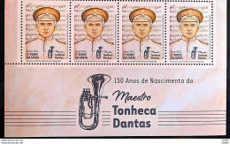 C 3987 Brazil Stamp Conductor Tonheca Dantas Music Bomber 2021 4 With Vignette - Neufs