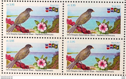C 3985 Brazil Stamp Diplomatic Relations Dominican Republic Bird Bird Flag Flower 2021 Block Of 4 - Neufs