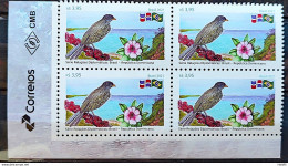 C 3985 Brazil Stamp Diplomatic Relations Brazil Dominican Republic Bird Flag 2021 Block Of 4 Vignette Correios - Neufs