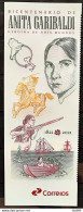 Brazil Stamp Vignette 200 Years Anita Garibaldi Horse Military Gun 2021 - Neufs