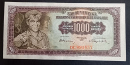 #1      Yugoslavia 1000 Dinara 1955  - With Number 2 - Yugoslavia
