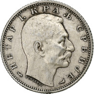 Serbie, Peter I, Dinar, 1915, Paris, Argent, TTB+, KM:25.3 - Serbia