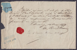 Note D'envoi Datée 14 Novembre 1879 De SERAING Pour CHARLEROI D'un Sac Contenant 2000 Fr. - Cachet Chemin De Fer "Nord B - Nord Belge