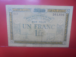 Territoires Occupés En Allemagne 1 FRANC ND (1923) Circuler (B.33) - 1917-1919 Trésorerie Aux Armées