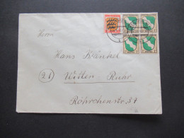 1946 Französische Zone Mi.Nr.1 (4) Und Nr.8 MiF Tagesstempel Weil (Rhein) Fernbrief Nach Witten Ruhr - Algemene Uitgaven