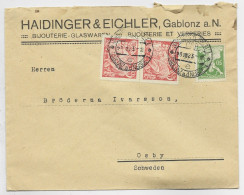 POLSKA POLAND LETTRE COVER ENTETE HAIDINGER BIJOUTERIE 1923 TO SWEDEN - Briefe U. Dokumente