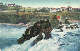 SUISSE - Hôtel Bellevue - Rheinfall - Vue Sur Une Partie De La Ville - Rivière - Carte Postale Ancienne - Neuhausen Am Rheinfall