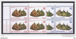 SAN  MARINO:  1977  EUROPA  -  S. CPL. 2  VAL. BL. 4  N. -  SASS. 978/79 - 1977