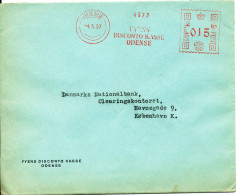 Denmark Cover With Red Meter Cancel Odense 4-5-1937 Fyens Disconto Kasse Odense - Covers & Documents