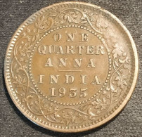 INDE - INDIA - ¼ - 1/4 ANNA 1935 - George V - KM 512 - ( ONE QUARTER ANNA ) - Inde