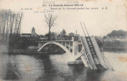 VIC SUR AISNE     PONT DETRUIT PAR LES ALLEMANDS  WW1 GUERRE - Vic Sur Aisne