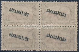 ** 1918 Parlament/Köztársaság 10K Négyestömb Gépszínátnyomattal / Mi 235 Block Of 4 With Machine Offset - Other & Unclassified