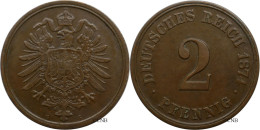 Allemagne - Empire - Guillaume Ier - 2 Pfennig 1874 G - TTB/XF45 - Mon5447 - 2 Pfennig