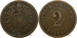 Allemagne - Empire - Guillaume Ier - 2 Pfennig 1875 C - TTB/XF40 - Mon5178 - 2 Pfennig