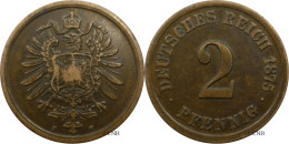 Allemagne - Empire - Guillaume Ier - 2 Pfennig 1875 F - TTB/XF45 - Mon5745 - 2 Pfennig