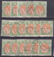 1899 Koningin Wilhelmina (bontkraag) 40 Cent Oranje / Groen Gestempeld NVPH 73 Partijtje - Used Stamps
