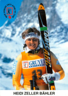 Autogrammkarte AK Swiss Alpine Ski Team Heidi Zeller-Bähler Schweiz Switzerland Suisse Schwaden-Sigriswil Alpin Olympia - Authographs