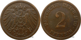 Allemagne - Empire - Guillaume II - 2 Pfennig 1910 E - TTB/XF45 - Mon6465 - 2 Pfennig