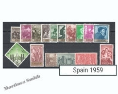 Complete Year Set Spain 1959 - 16 Values - Yv. 927-942 / Ed. 1238-1253, MNH - Ganze Jahrgänge