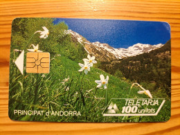 Phonecard Andorra - Flower, Narcissus - Andorre