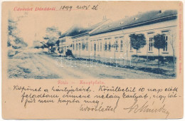 T2/T3 1899 (Vorläufer) Dárda, Fő Tér. Rechnitzer Ottokár Fénynyomdája / Hauptplatz / Main Square (kis Szakadás / Small T - Ohne Zuordnung