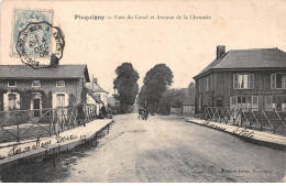 80-AM22468.Picquigny.Pont Du Canal Et Avenue De La Chaussée.Pli - Picquigny