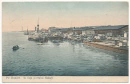 T2/T3 Galati, Galatz; Pe Dunare, In Fata Portului / Danube Port, Steamships (EK) - Non Classés