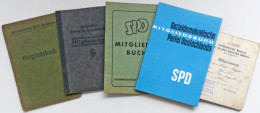 Politik SPD Lot Mit 5 Mitgliedsbüchern 1901-1945 - Unclassified