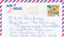 From Austria To Usa - 1989 - Storia Postale