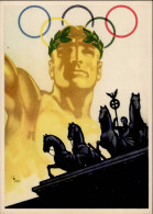 BERLIN WK II - DEUTSCHLAND XI. OLYMPISCHE SPIELE BERLIN 1936 Künstlerkarte Sign. Würbel I - War 1939-45