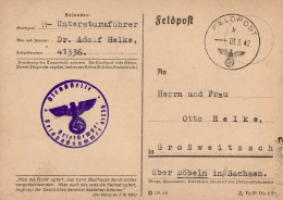 SS-Feldpost 41336 (3. Kompanie Wehrgeologen-Abteilung Reichsfuhrer-SS) 1942 I- - Guerre 1939-45