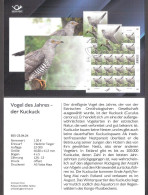 Bird Of The Year -the Common Cuckoo Estonia 2024 Stamp Presentation Card (ger) Mi 1103 - Kuckucke & Turakos