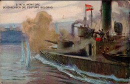 U-Boot S.M.S. Monitore Beschiessen Die Festung Belgrad II (Ecken Abgestossen) - War 1914-18