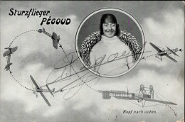 Fliegerasse Piloten Pegoud Sturzflieger II (Ränder Abgestossen) - War 1914-18