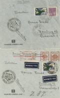 Zeppelin Condor Zeppelin Lufthansa Brasilien-Europa 2x Auf Brasilianischer Geschäftspost Der HAPAG 1934, Luftpost, 1x Ab - Airships