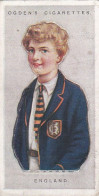 15 England - Children Of All Nations 1924  - Ogdens  Cigarette Card - Original, Antique, Push Out - Ogden's