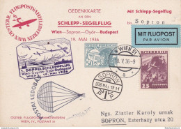 1936 AUSTRIA , Vienna - Sopron Cartolina Speciale Muller 208 - Sonstige & Ohne Zuordnung