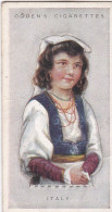 22 Italy - Children Of All Nations 1924  - Ogdens  Cigarette Card - Original, Antique, Push Out - Ogden's