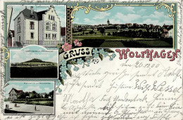 Wolfhagen (3549) Amtsgericht Gasthaus Zum Rosengarten Bahnpost Kassel Volkmarsen Zug 413 1900 I - Wolfhagen