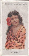 45 Tahiti - Children Of All Nations 1924  - Ogdens  Cigarette Card - Original, Antique, Push Out - Ogden's