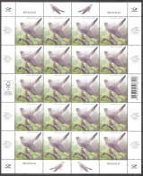 Bird Of The Year -the Common Cuckoo Estonia 2024 MNH  Stamp Sheet Of 20 Mi 1103 - Cuckoos & Turacos