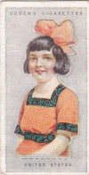 49 United States - Children Of All Nations 1924  - Ogdens  Cigarette Card - Original, Antique, Push Out - Ogden's