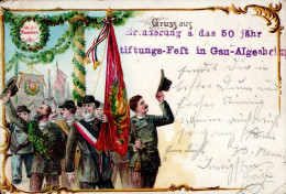 Gau-Algesheim (6535) Erinnerung An Das 50 Jährige Stiftungsfest 1898 II- (Mittelbug, Stauchungen) - Other & Unclassified