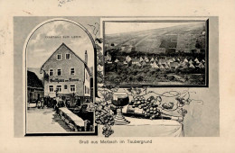 Marbach (6970) Gasthaus Zum Lamm 1915 II (kleine Stauchung) - Autres & Non Classés